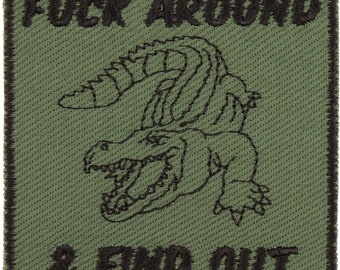 Fuck Around and Find Out Patch – Made in USA – 3" x 3" Fuck Around Patch – Patch for Jeans – Patch for Backpack – Patches for Jackets