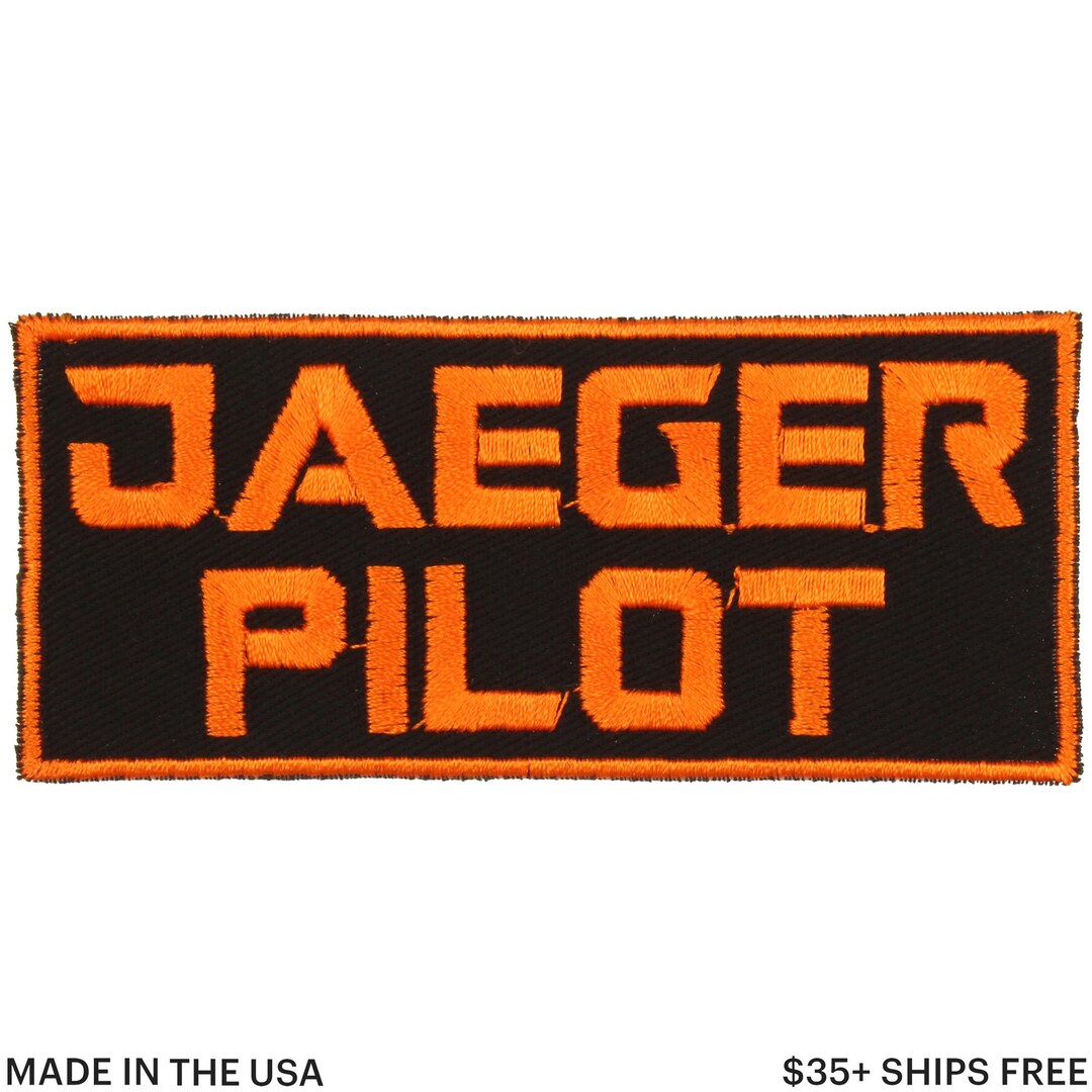 Jaeger Pilot Patch Made in USA 4 X 1.75 Jaeger Patches Mecha Patch ...