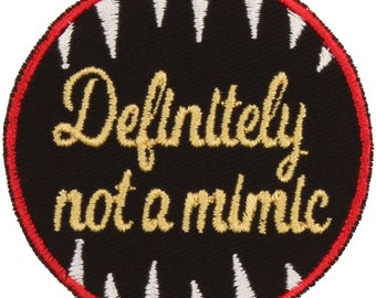Definitely Not a Mimic Patch – Made in USA – 2.5" Monster Manual Patch – D&D Patch – DnD Patches – Tabletop Gaming Patch – Gifts for Gamers