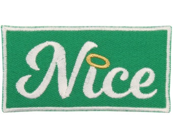 Toppa con alone realizzata negli Stati Uniti – Toppa con la lista di Babbo Natale da 3" x 1,5" – Toppa per brava ragazza – Toppa per bravo ragazzo – Toppa natalizia