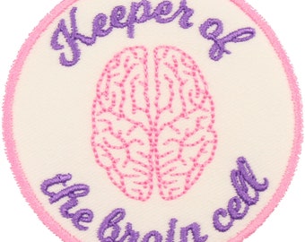 Parche "Guardián de la Célula Cerebral" - Hecho en EE. UU. - Parche de meme de 7,6 cm - Parche bordado para mochila - Parche de Mente Colmena - Parche de Cerebro Compartido