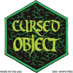 Cursed Object Patch – Made in USA – 2.5&quot; x 3&quot; Curse Patch – D&D Patch – DnD Patch – Tabletop Gaming Patch – Gifts for Gamers –Gifts Under 10