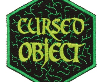 Cursed Object Patch – Made in USA – 2.5" x 3" Curse Patch – D&D Patch – DnD Patch – Tabletop Gaming Patch – Gifts for Gamers –Gifts Under 10
