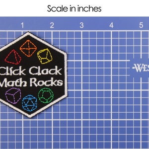Click Clack Math Rocks Patch Made in USA 2.5 X 3 Dice Collector Patches ...