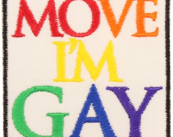 Toppa Move I'm Gay Pride – Prodotto negli USA – Toppa Queer Pride 3" x 3" – Toppa LGBT – Toppa Queer – Regali LGBT – Toppa arcobaleno – Regali sotto i 10