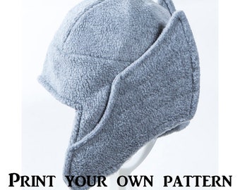 Fleece Thor Hat Pattern – Digital Download PDF Thor Costume Hat Pattern – Helmet Hat Pattern – Thor Fleece Hat Pattern – Winged Hat Pattern