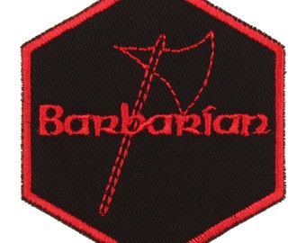 Barbarian Patch – Made in USA – 2.5" x 3" RPG Class Patch – D&D Patch – DnD Patch – Tabletop Gaming Patch – Gifts for Gamers –Gifts Under 10