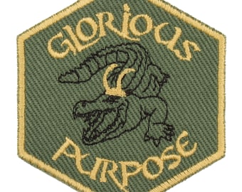 Parche de Loki de cocodrilo – Hecho en EE. UU. – 2,5" x 3" – Parche de Croki – Parche de Loki del dios nórdico – Parche de Loki de cocodrilo – Parche de propósito glorioso para chaqueta