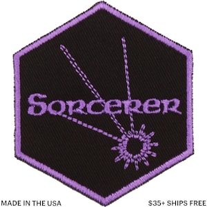 Sorcerer Patch – Made in USA – 2.5&quot; x 3&quot; RPG Class Patch – D&D Patch – DnD Patch – Tabletop Gaming Patch – Gifts for Gamers – Gifts Under 10