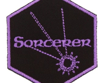 Sorcerer Patch – Made in USA – 2.5" x 3" RPG Class Patch – D&D Patch – DnD Patch – Tabletop Gaming Patch – Gifts for Gamers – Gifts Under 10