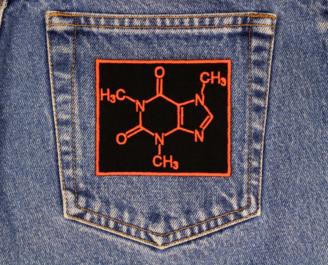 Caffeine Patch 3 x 3.5 Molecule Patches Coffee Etsy