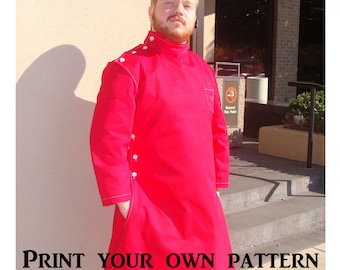 Patrón de bata de Howie – Bata de laboratorio horrible – Descarga digital en PDF Patrón de bata de doctor – Patrón de disfraz de científico loco – Bata de científico loco