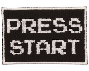Press Start Patch – Made in USA – 3" x 2" Video Game Patches – Gamer Patch – Gifts for Gamers – Patches for Jackets – Patch for Backpack