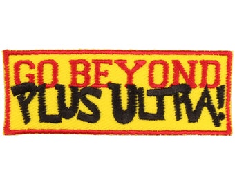Go Beyond Plus Ultra Patch – Made in USA – 4" x 1.5" Anime Patch – Hero Patch – Academia Patch – Patch for Jacket – Gift for Anime Fan