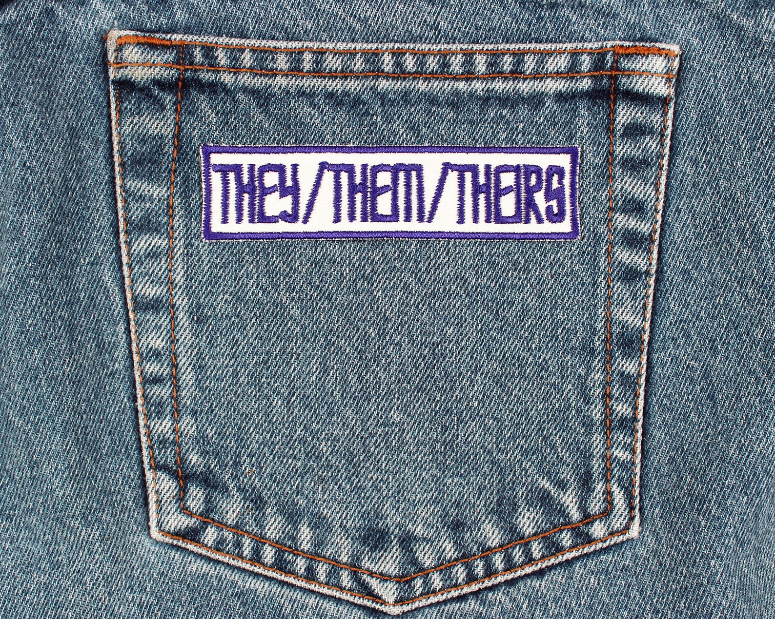 They Them Patch Made in USA 4 X 1 Trans Patch | Etsy