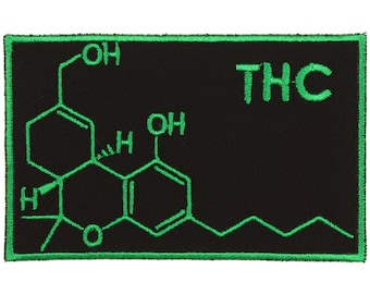 Cerotto THC – Prodotto negli USA – Cerotti molecolari da 4" x 2,5" – Cerotto per marijuana legale – Cerotto per erba legale – Cerotti per giacche – Cerotto scientifico