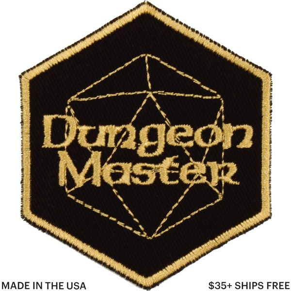 Patch Dungeon Master – Fabriqué aux États-Unis – Patch RPG de 2,5 x 3 pouces – Patch D&D – Patchs D&D – Patch DM – Patch Game Master – Patch GM