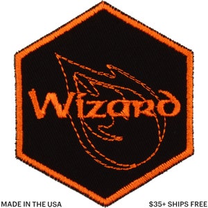 Wizard Patch – Made in USA – 2.5" x 3" RPG Class Patch – Fireball Patch – D&D Patch – DnD Patches – Tabletop Gaming Patch – Gifts for Gamers