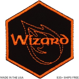Wizard Patch – Made in USA – 2.5&quot; x 3&quot; RPG Class Patch – Fireball Patch – D&D Patch – DnD Patches – Tabletop Gaming Patch – Gifts for Gamers