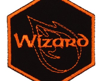 Naszywka Czarodzieja – Wyprodukowano w USA – Naszywka Klasy RPG 2,5" x 3" – Naszywka Kula Ognia – Naszywka D&D – Naszywki DnD – Naszywka do Gier Planszowych – Prezenty dla Graczy