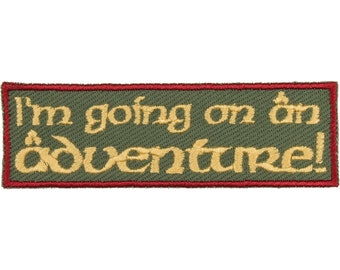 I'm Going On An Adventure! Patch – Made in USA – 4" x 1.25" Bibliophile Patch – Gifts for Book Lovers – Patch for Jacket –Patch for Backpack