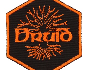 Naszywka Druida – Wyprodukowano w USA – Naszywka klasy RPG 2,5" x 3" – Naszywka D&D – Naszywki DnD – Naszywka do gier planszowych – Prezenty dla graczy – Prezenty poniżej 10