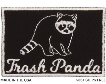 1980's Mafco Racoon Embroidered Iron-On Emblem Patch 