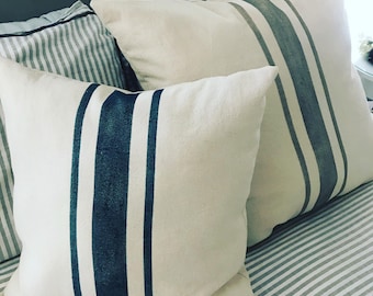 Grainsack Stripe Pillow Sham - Farmhouse Style, Oversized