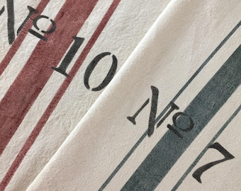 Grain Sack Farmhouse Pantry Curtain – French Country Style, Custom Number