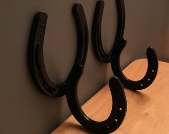 Curtain/Horseshoe Curtain Rod Hanger/Coat hanger for your house or barn/Makes the perfect halter hanger by your stall/tack room bridle hook