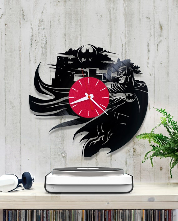 Batman Vinyl Clock V039 Record Clock/Batman Clock/Wall Vinyl Etsy