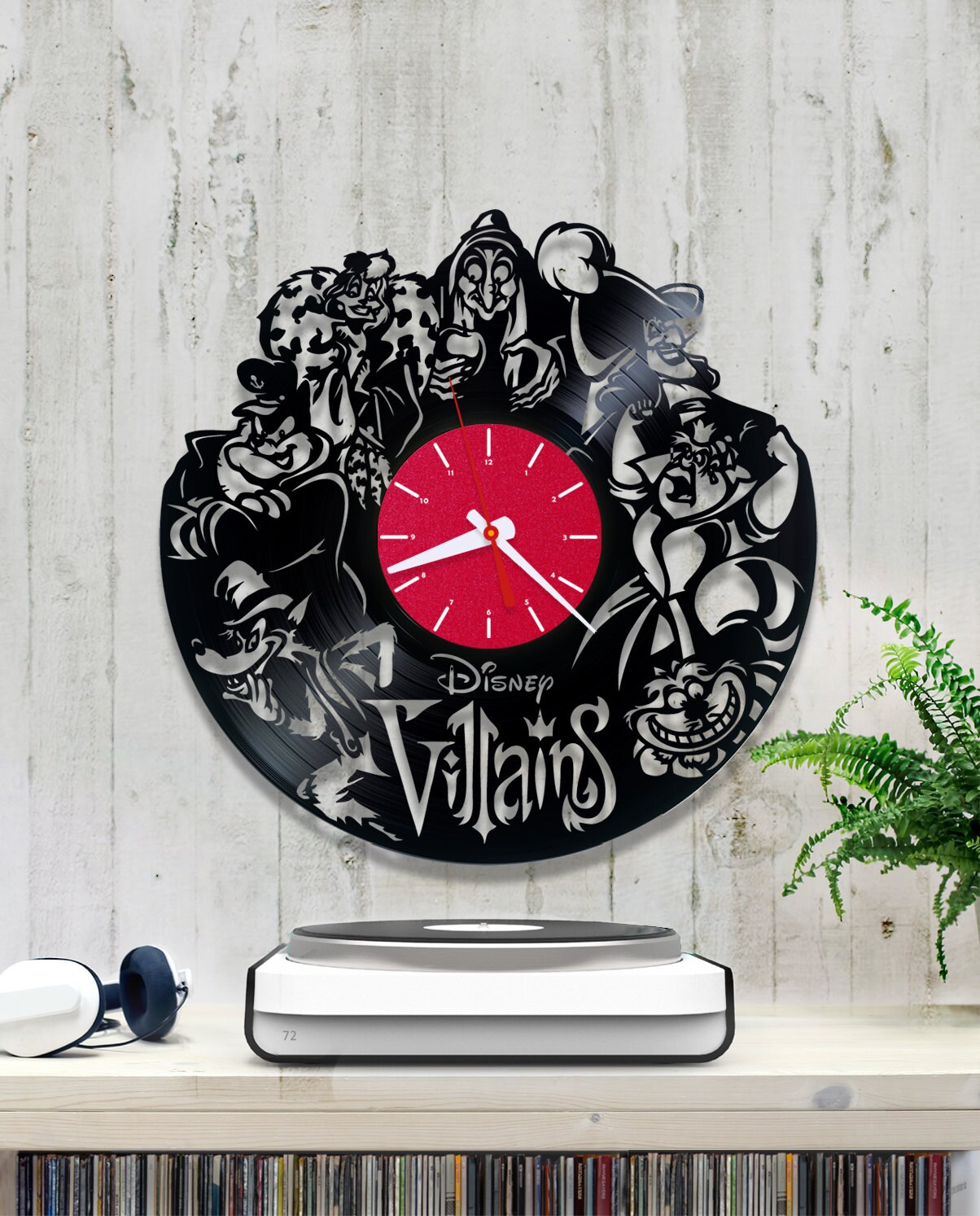 Villains Vinyl Clock/Disney Wall clock V157 Record Clock/Lp Etsy