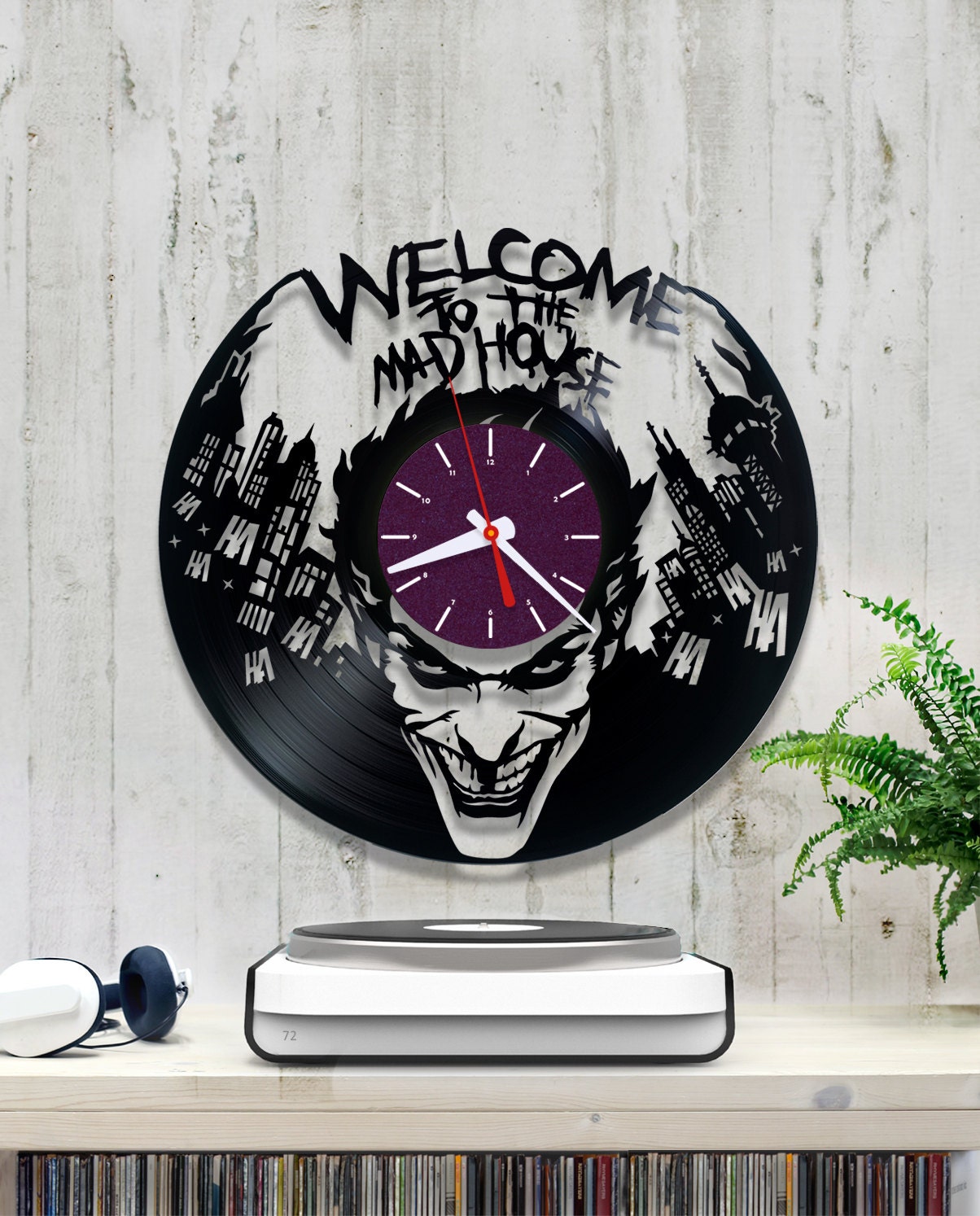 Joker Vinyl Clock V071 Record Clock/Wall Vinyl Clock/Wall Etsy