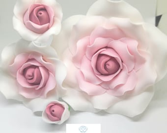 FLEURS DE ROSE DE SUCRE Ombre gâteau de mariage décoration de gâteau d’anniversaire (filaire) 4 tailles ** multi acheter payer 1 frais de port forfaitaires **