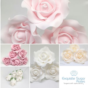 Sugar Rose Flowers wedding cake birthday cake topper decoration **Many Colours To Choose From**  *multi buy pay one P&P*