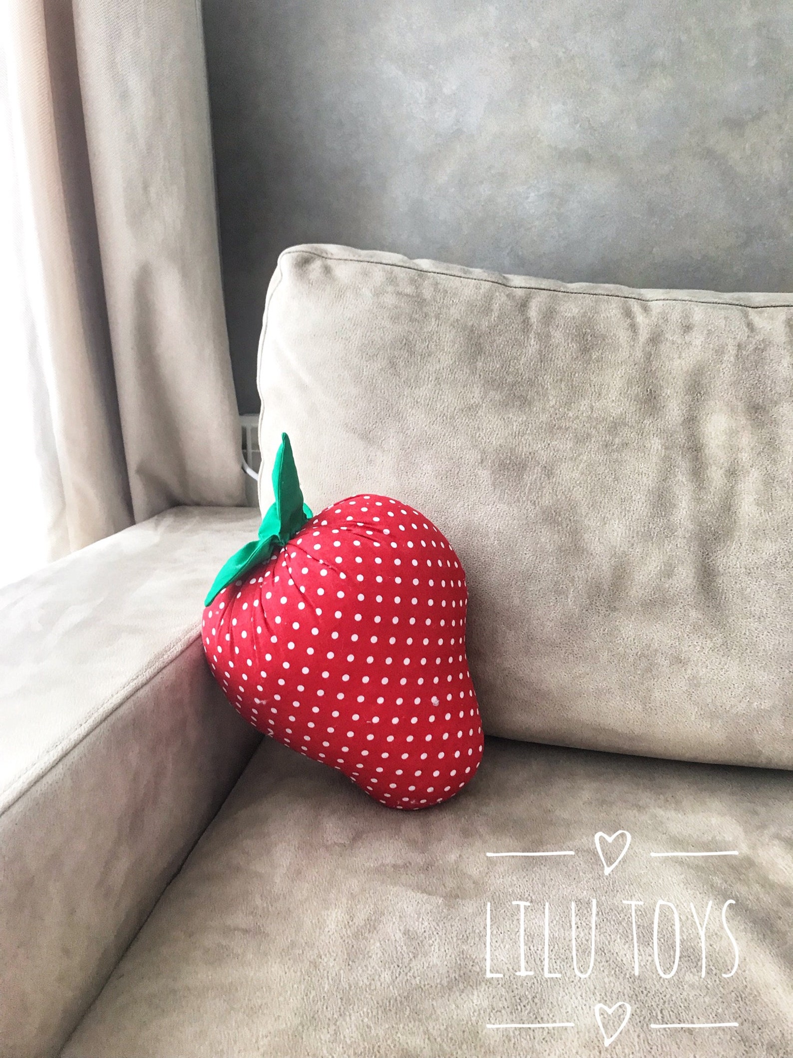 Strawberry Shaped Pillow Strawberry Pillow Fruit Pillow Toy | Etsy