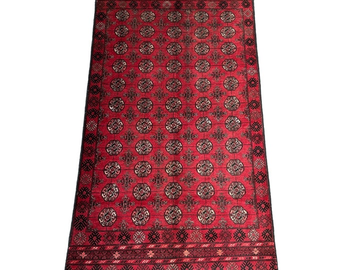 70% off Afghan vintage Tribal Bokhara rug - 4'10 x 9'4