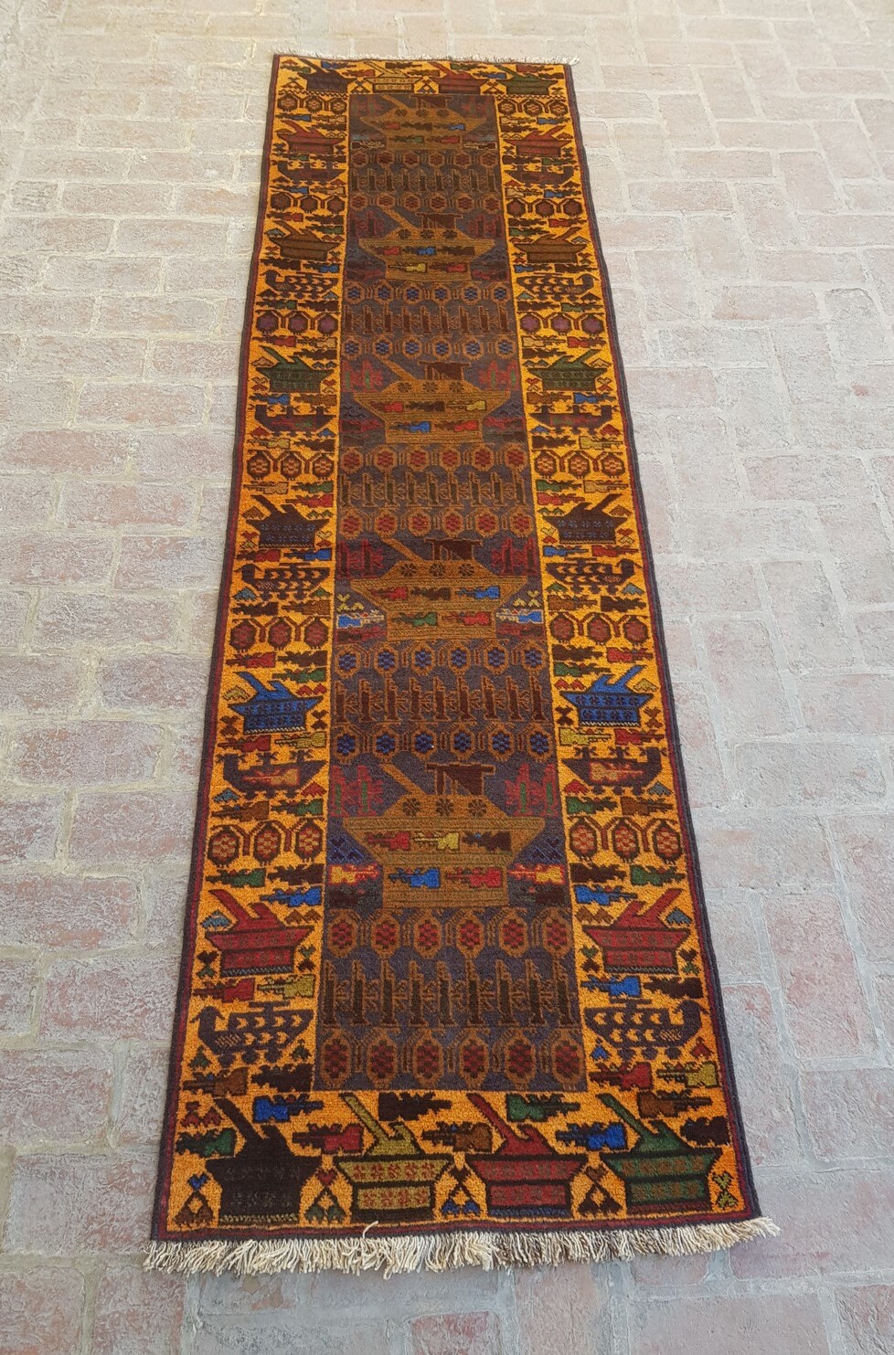 80x295 Handmade afghan war runner rug tribal rug runner Etsy