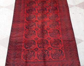 Large Vintage Afghan Filpai Carpet - Living room rug - 7'6 x 13'1