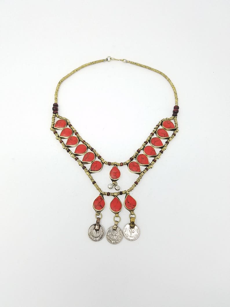 tribal pendant boho style Afghan jewelry Beautiful Afghan Kuchi necklace