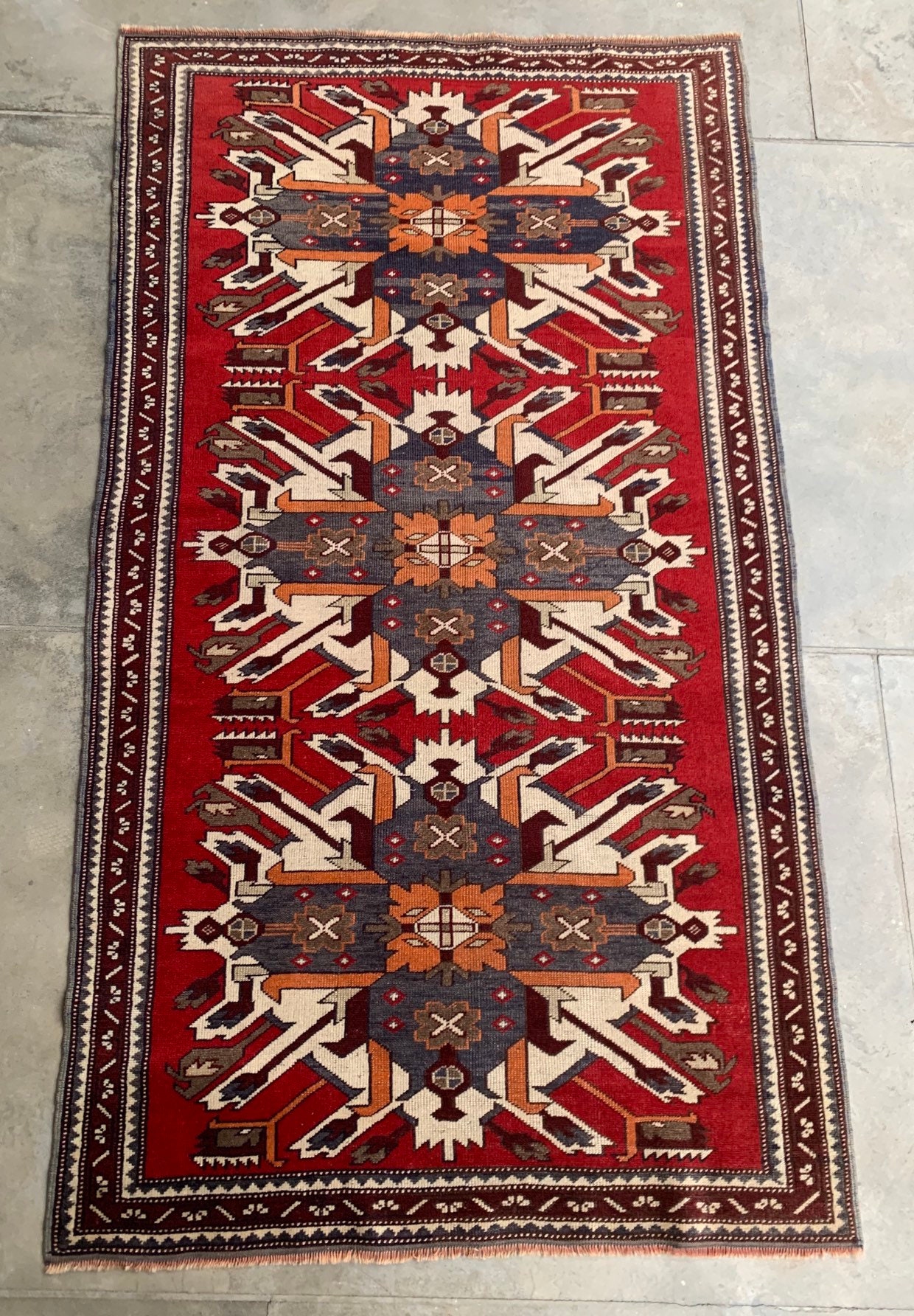 Collector S Vintage Hand Knotted Area Rug Turkish