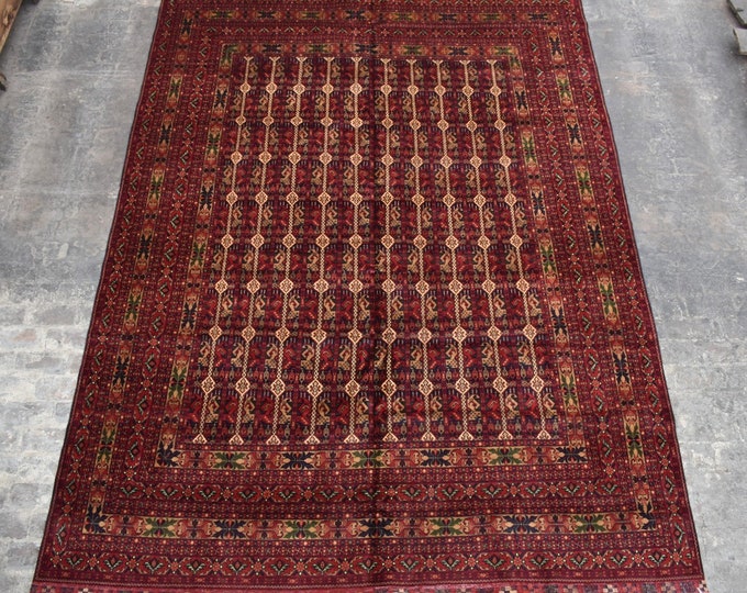 Fine Quality Hand knotted Ala Makhmal Area rug 9'8 x 13'4 - Large Afghan Wool Carpet