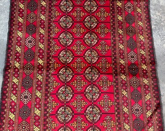 70% off Vintage Afghan Rug Tribal Baluch Bukhara rug | Afghan Boho wool rug