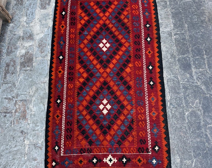 70% off Afghan Rug kilim, Handmade Tribal kilim rug for Living room