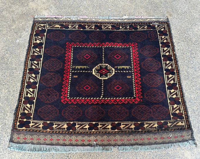 70% off 2.5 x 2.1 Afghan handmade Tribal Baluch BagFace Rug - Kids room rug - Gorgeous rug - veg dye rug/ Small Area  Rug