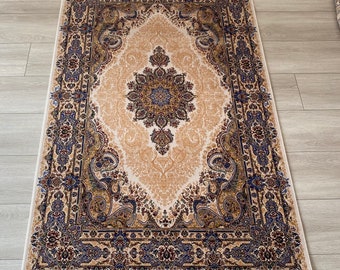 Elegant Turkish luxury Silk 4x6 rug - bedroom silk rug - fine area rug