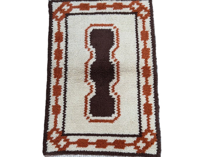 2'5 x 3'8 Bohemian Hand knotted Tribal wool rug | Kitchen rug | Elegant handmade rug