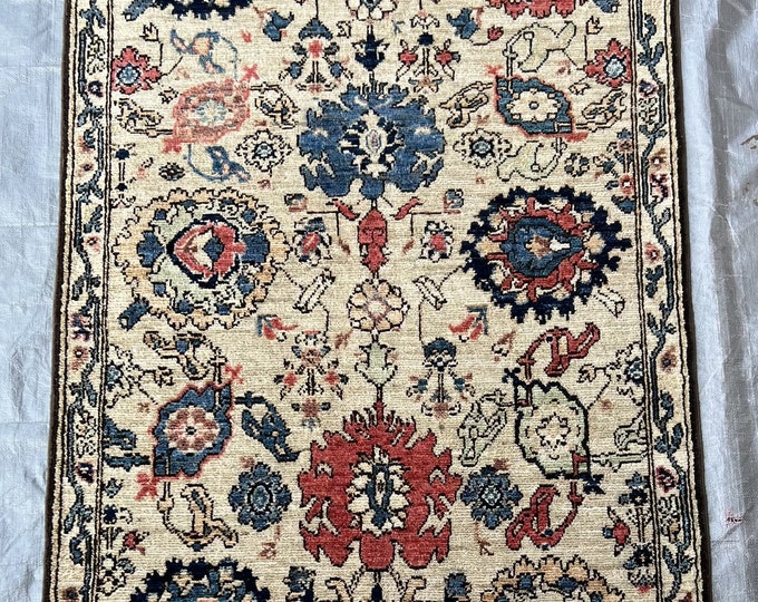 Mahal traditional rug - Afghan rug for Kitchen - Handmade Boho rug