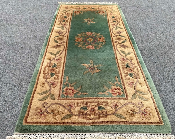 70% off 2.3 x 4.6 Ft/ Handmade Tribal Full Pile Moroccan Soft Wool Rug -  Anyroom rug - Kitchen rug - veg dye rug