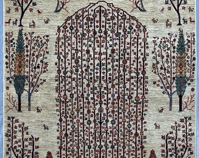 5x8 cypress tree handmade Persian style rug